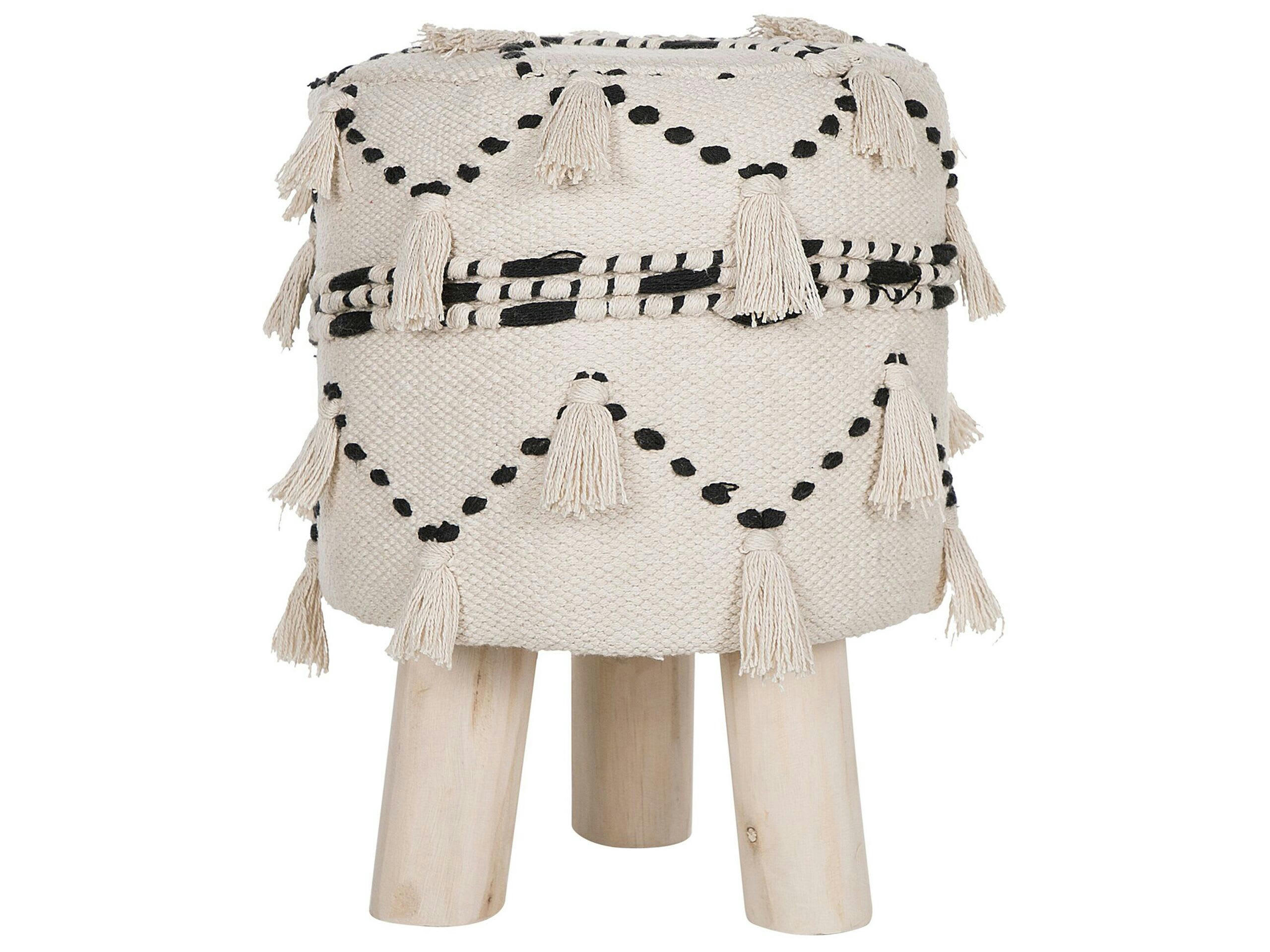 THONDI - Petit tabouret beige