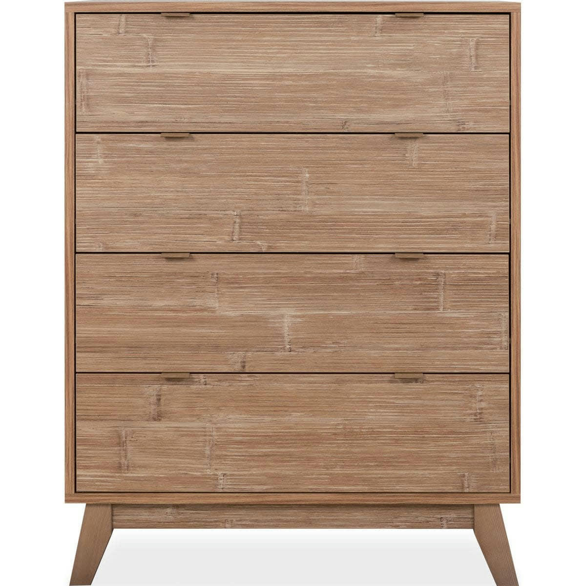 ROMI - Commode 4 tiroirs effet bambou 81,5 cm