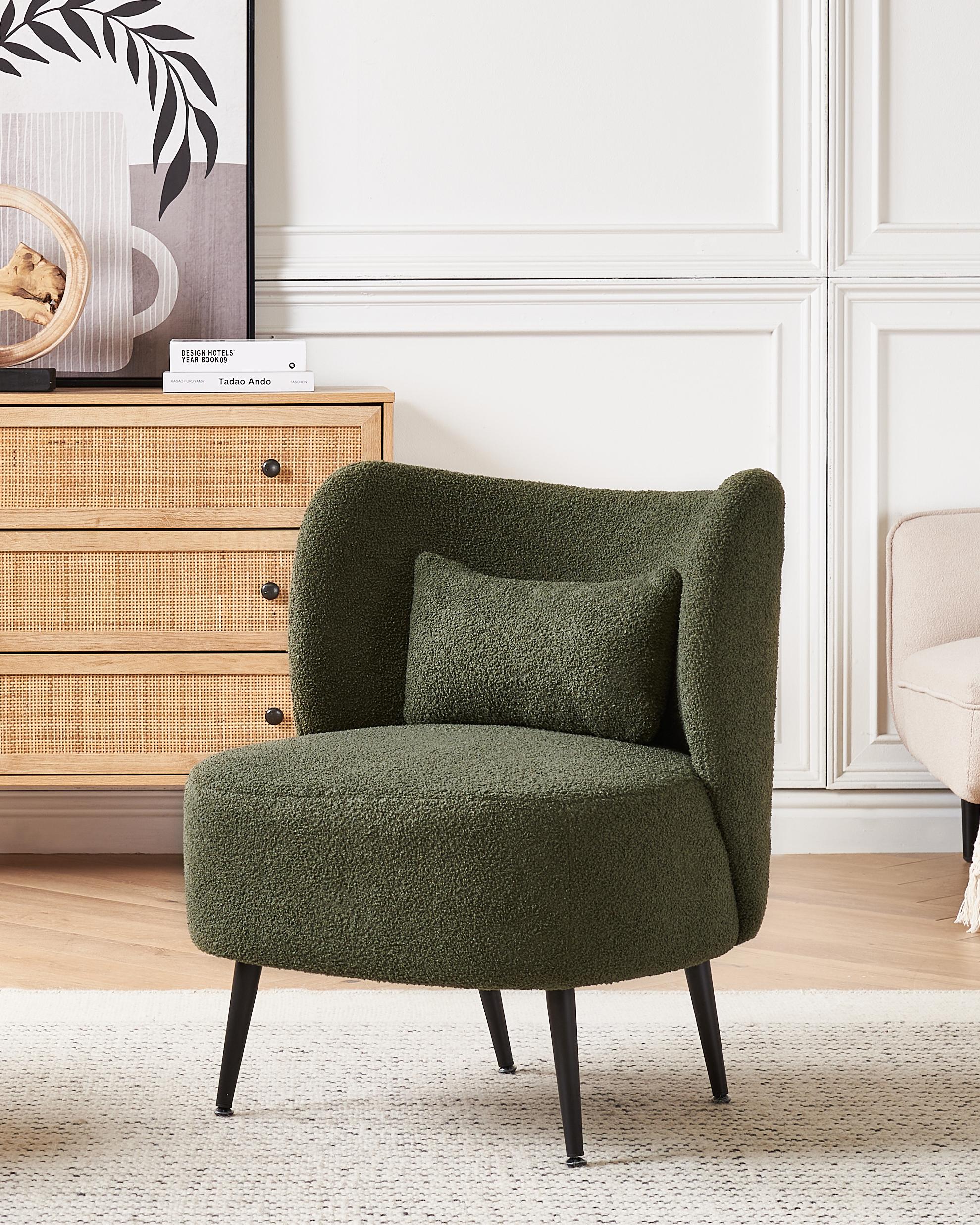 Armchair OTSBY Boucle Dark Green