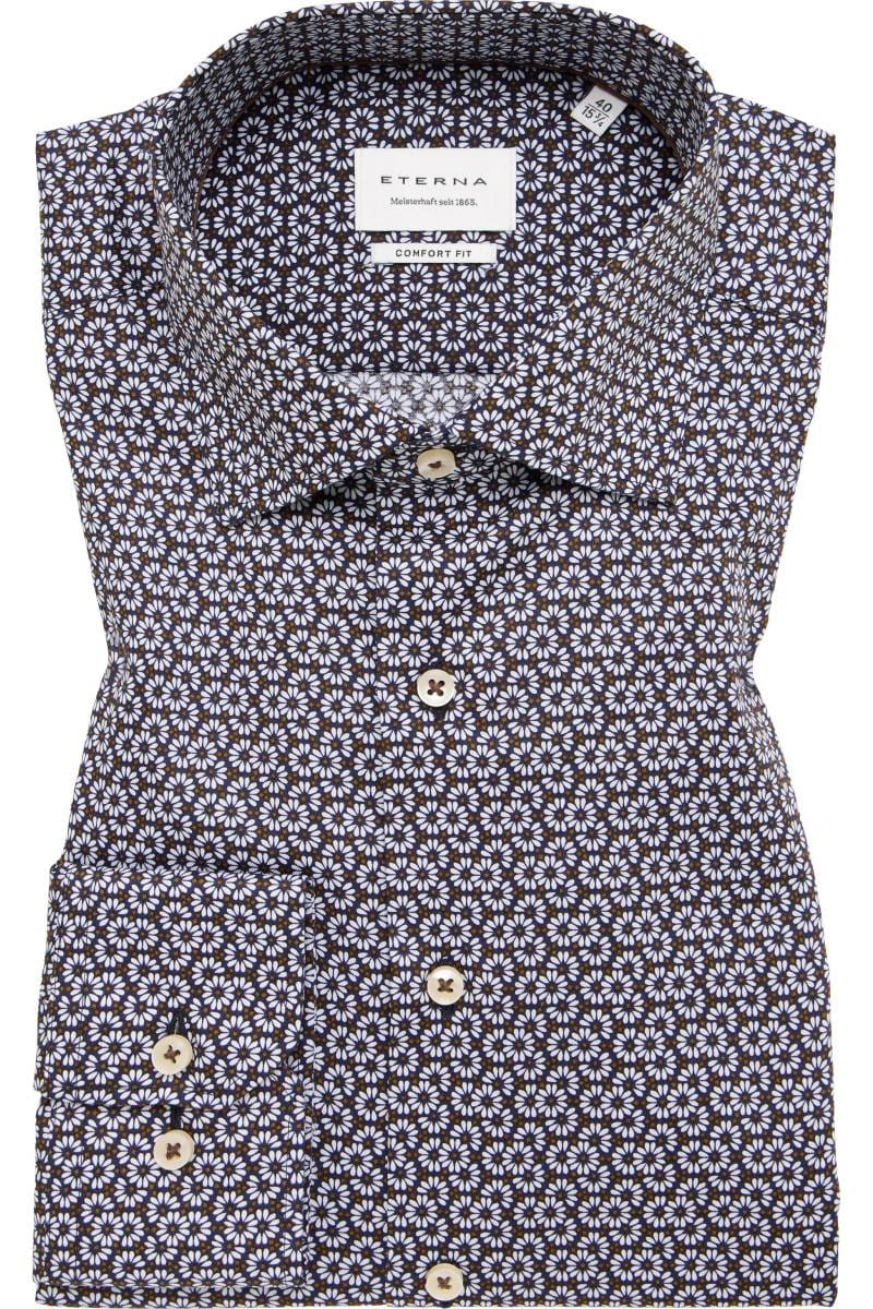 ETERNA Comfort Fit Hemd marine, Bedruckt