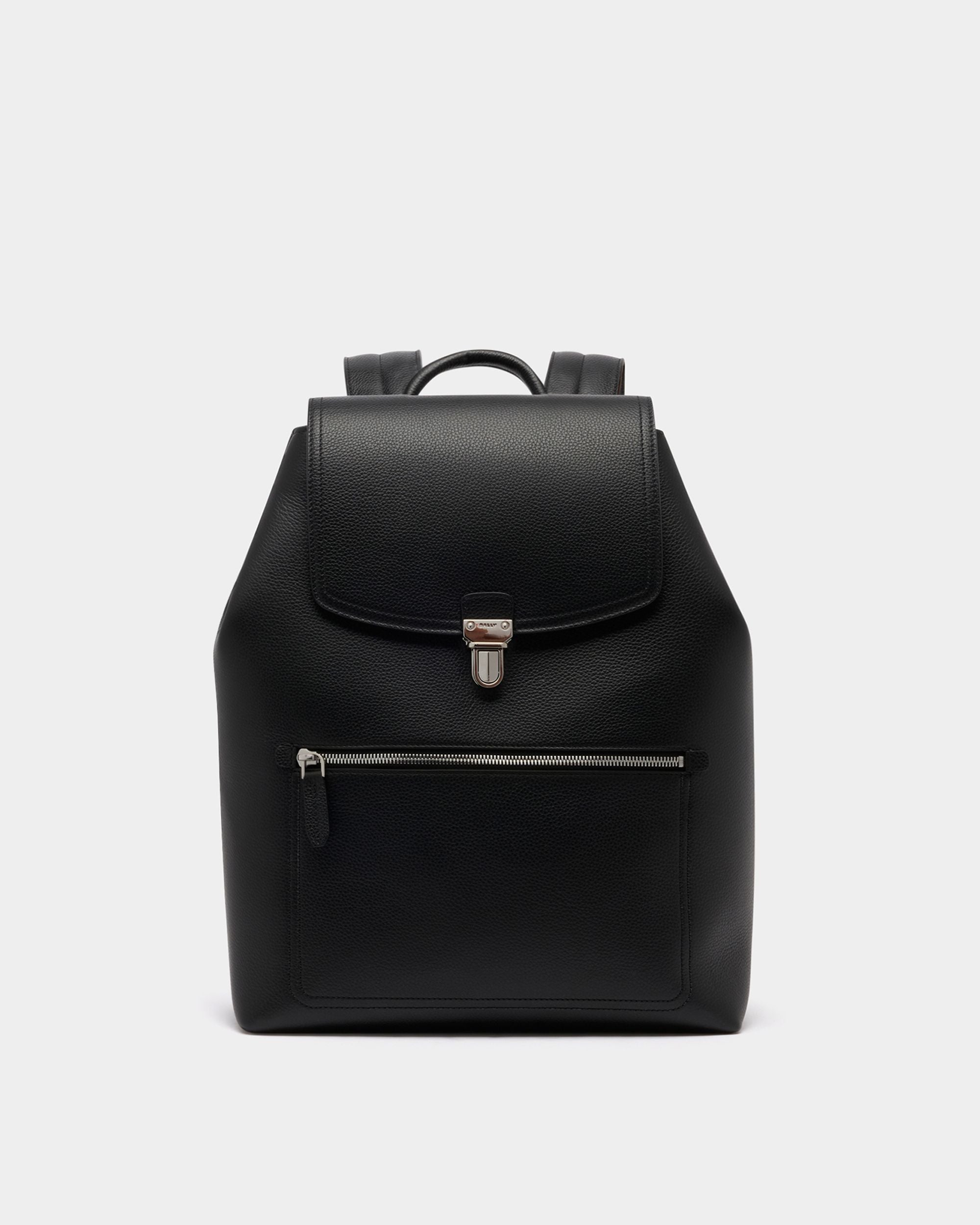 Capitol Rucksack Aus Genarbtem Leder In Schwarz