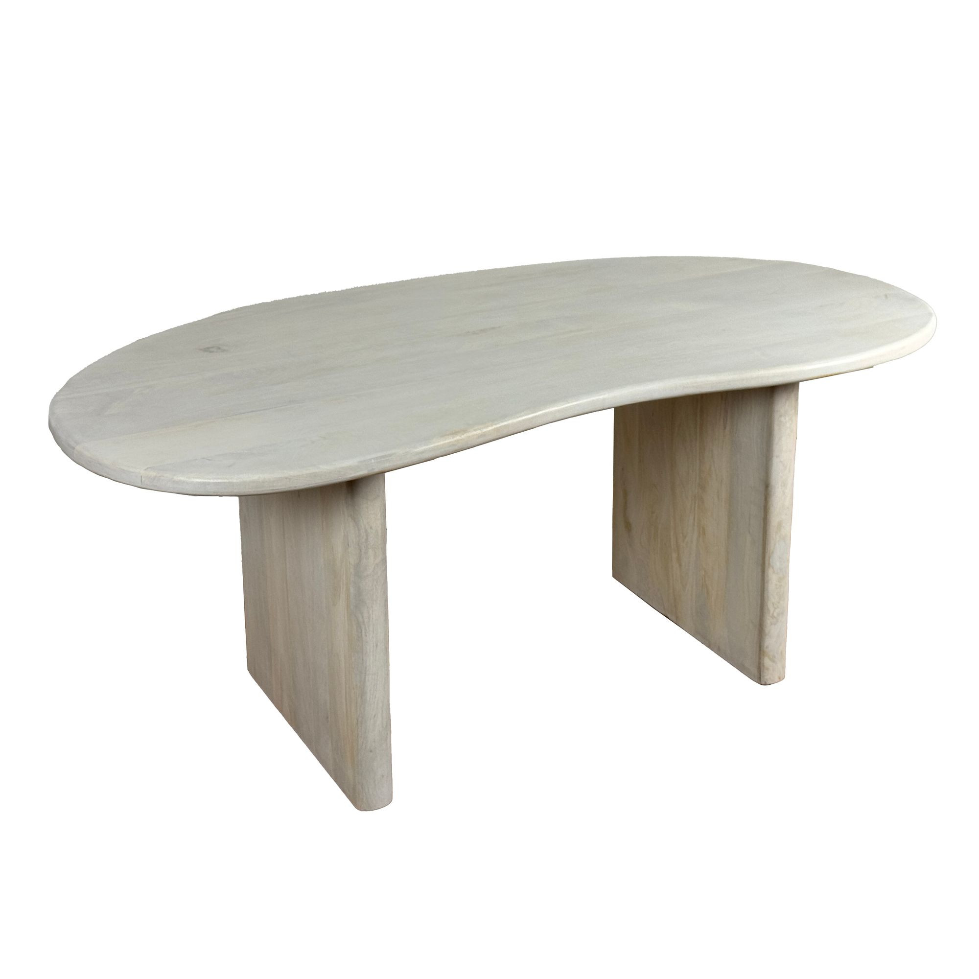 Biurko 180x90x75 cm Mango Drewno Retro Białe Stół do Home Office