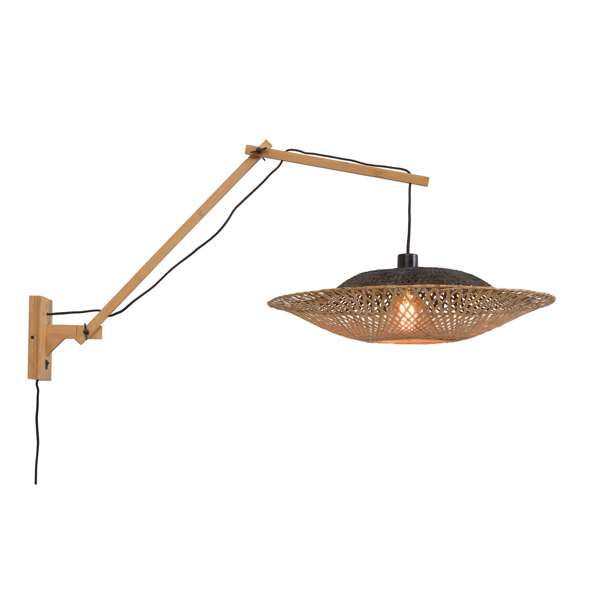 GOOD&MOJO wandlamp Kalimantan - bruin - Ø60cm