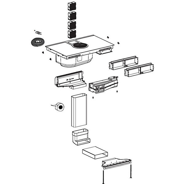 Kit cheminée évacuation - Kit de conversion extraction vers recyclage KIT0130427A Elica NIKOLATESLA