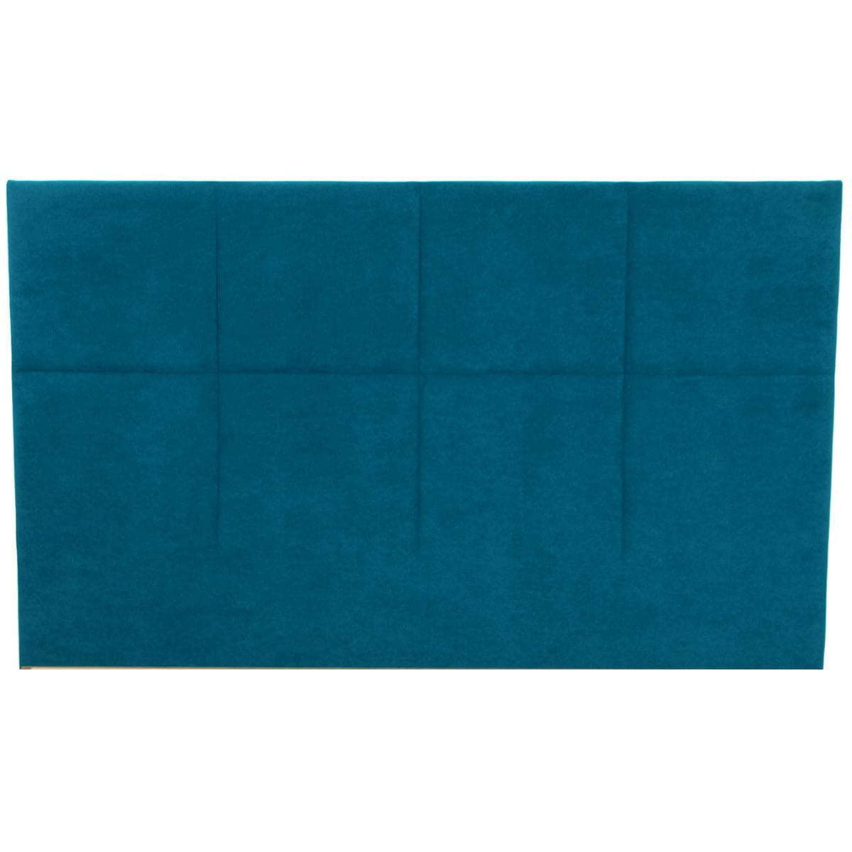 - Tête de lit capitonnée en velours bleu canard 140 cm