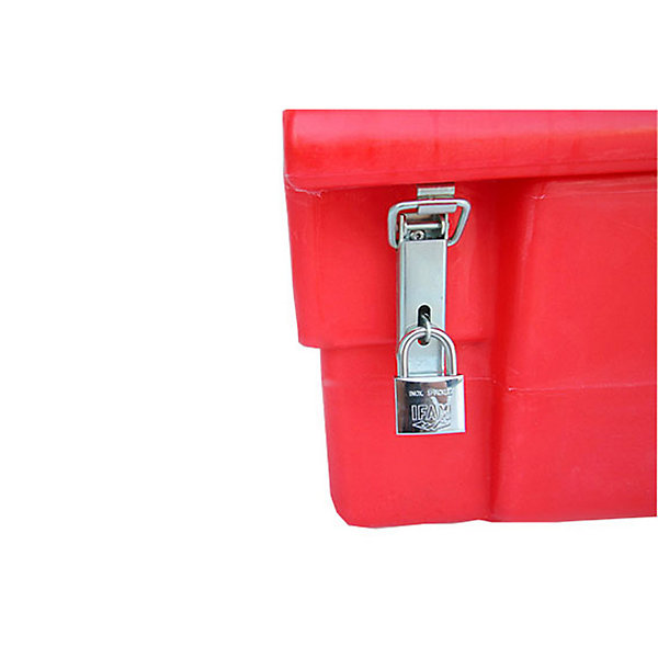 Bac à sable incendie/ à sel de déneigement 100l   grenouillères   cadenas   pelle