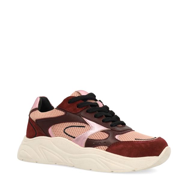 Burgundy sneakers