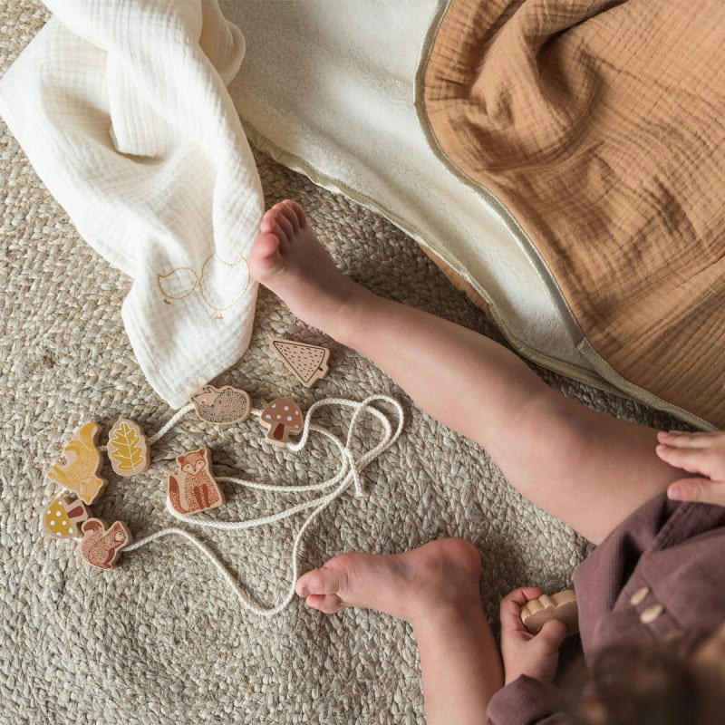 - Lange bébé en gaze de coton ecru