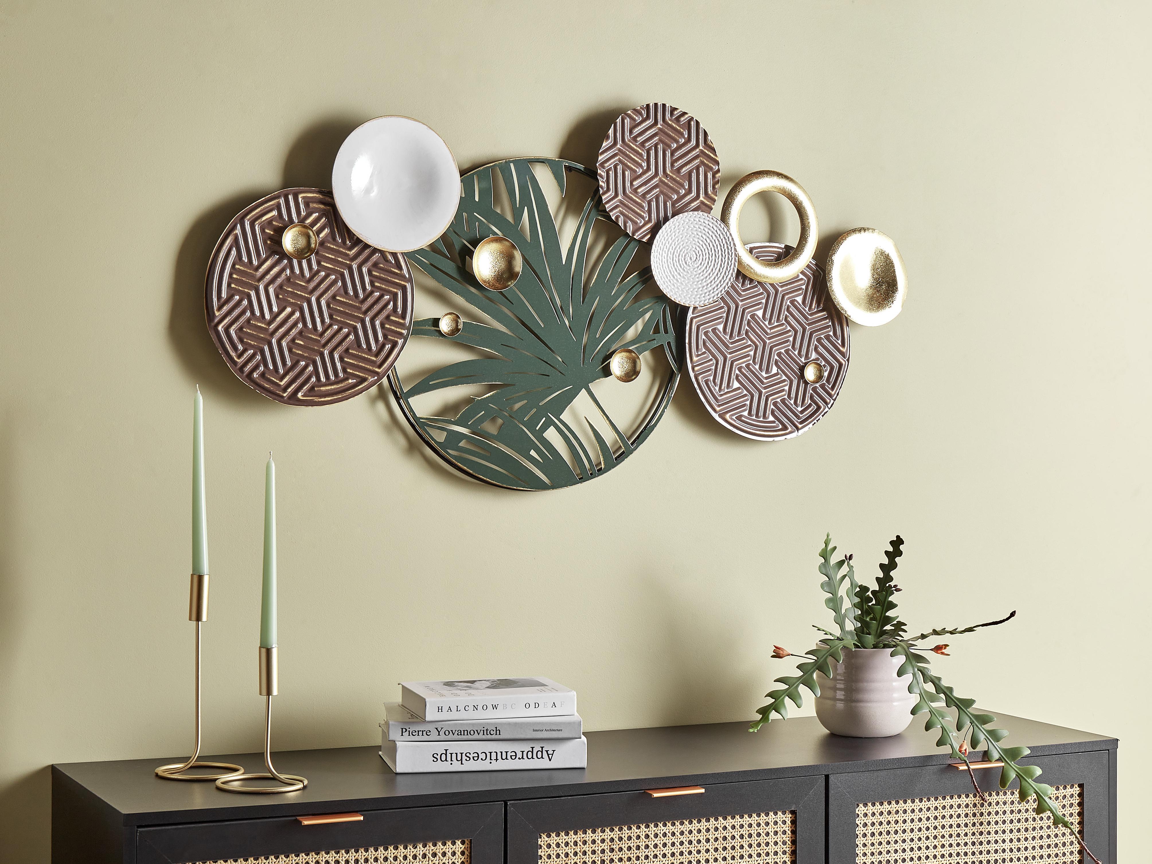 Wall Decor Leaf KRYPTON Metal 58 cm Multicolour