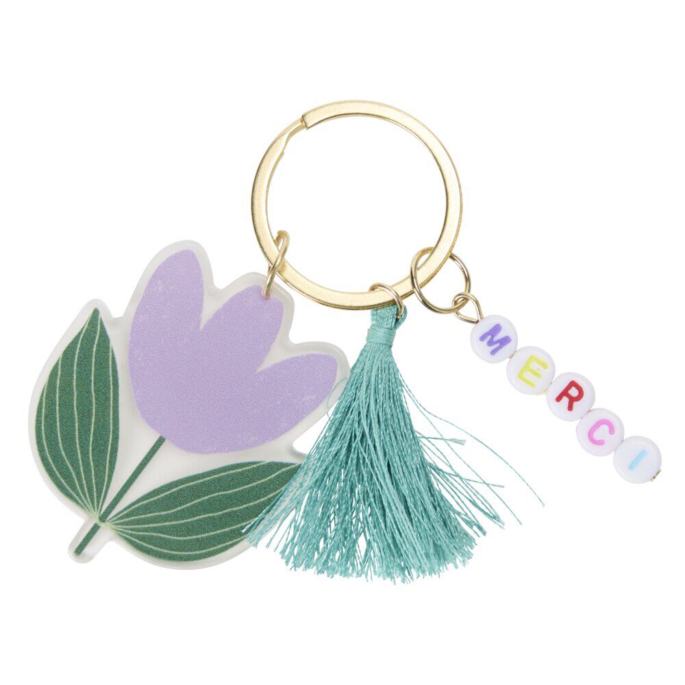 Porte-clé remerciement Merci pour cette année acrylique L10cm (3 modèles)