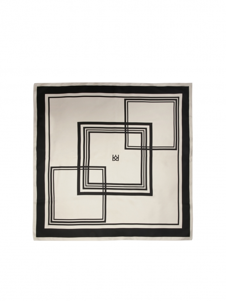 Square silk scarf