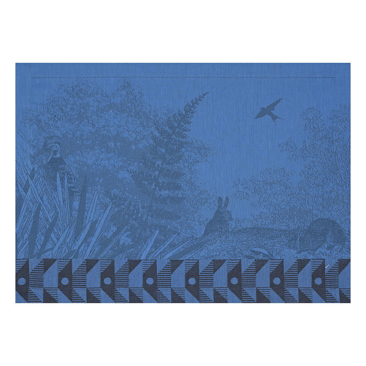 FORÊT ENCHANTÉE - Set de table en coton celeste 50 x 36