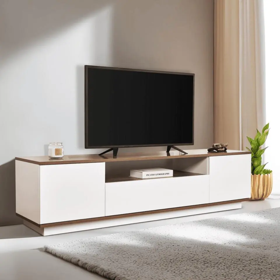 CALICOSY - TV-meubel met 3 opklapbare deuren VERAMONT - 44,5x180x44,6 cm