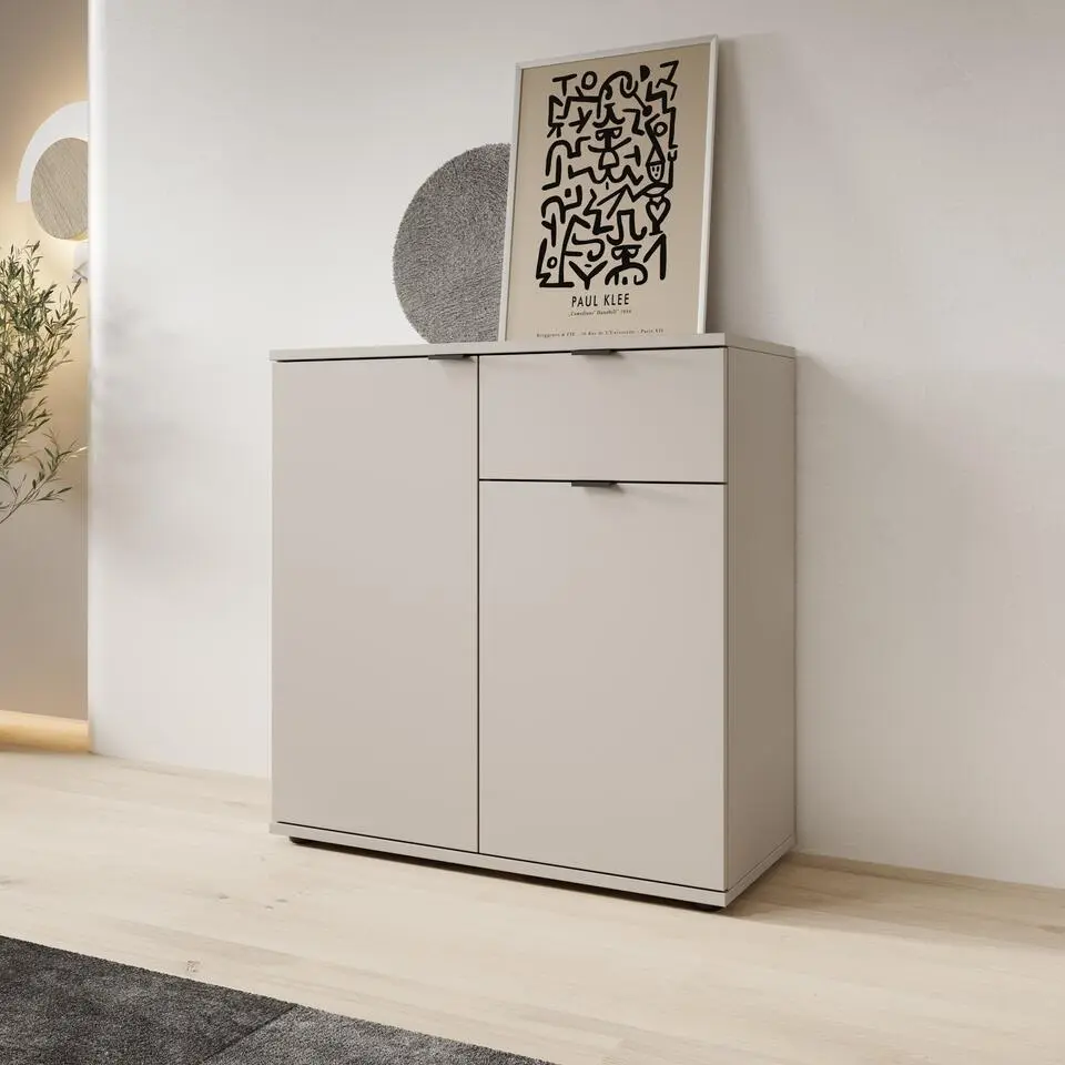 Meubella - Galeno 2 - Dressoir - Beige - 80x34x82 cm