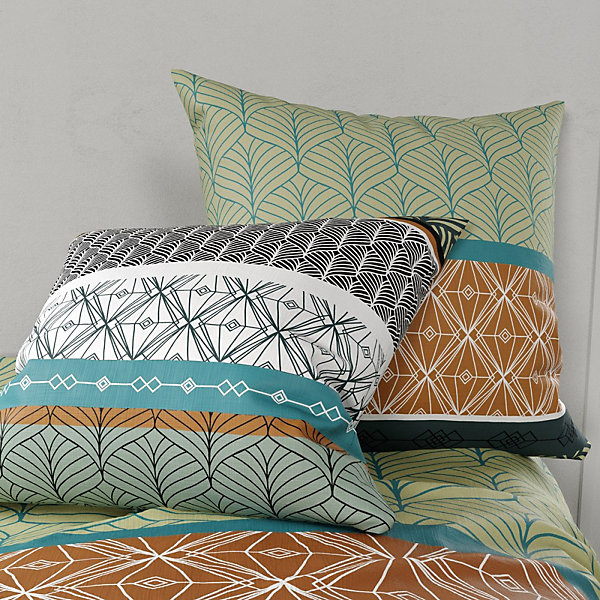 Housse de couette 260x240 Echo   2 taies coton 57 fils