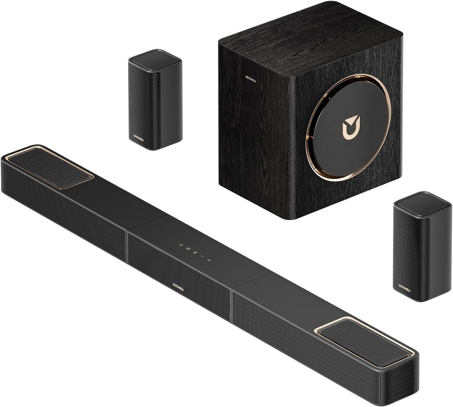 ULTIMEA Skywave X40 5.1.2ch Sound Bar for Smart TV w/Dolby Atmos  Wireless Surround Sound System for TV  530W Soundbar with Wireless Subwoofer  GaN Amplifier  4K HDR Pass-Through  HDMI eARC  BT 5.4