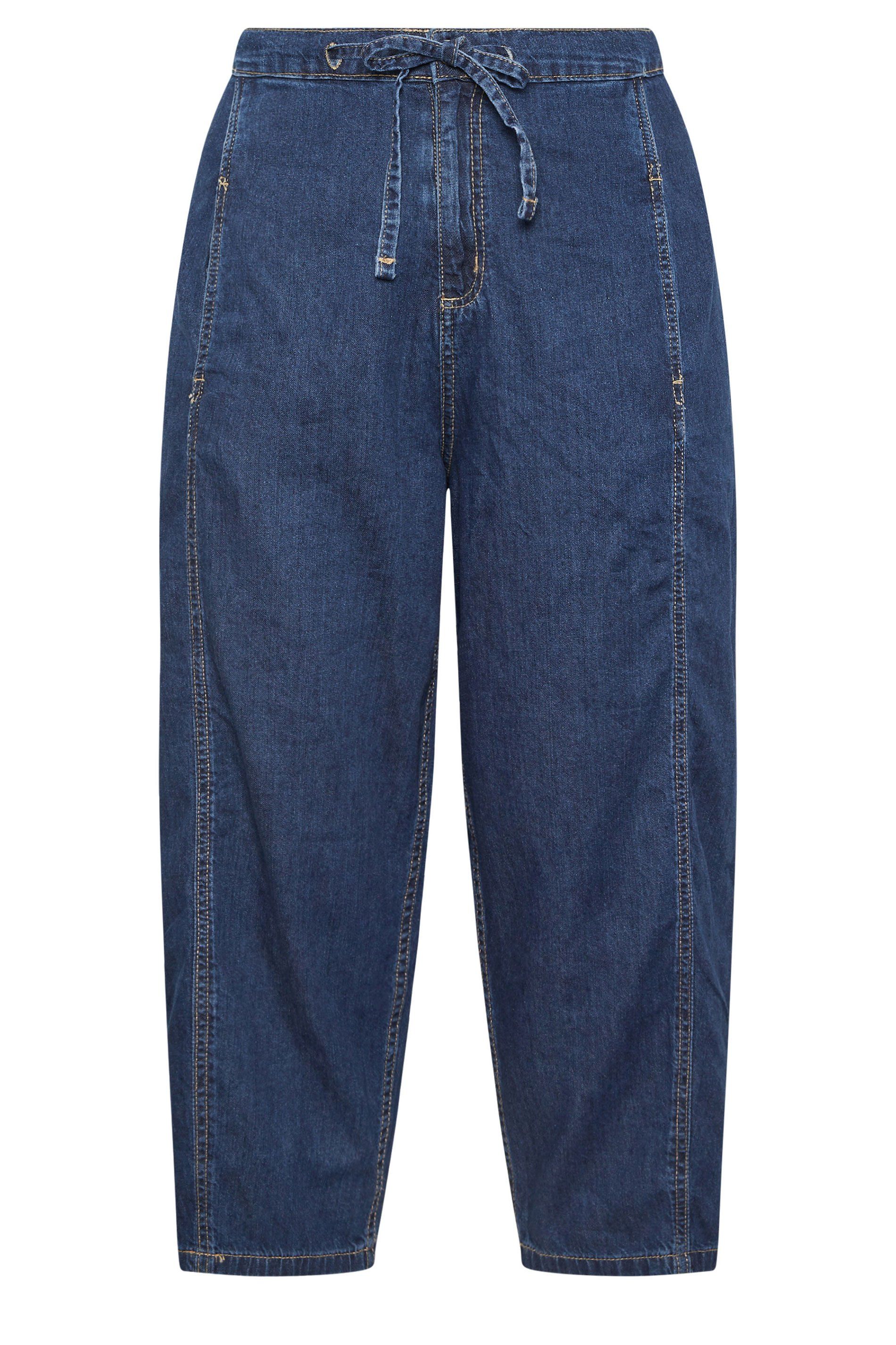 Yours Cropped Barrel Leg Jeans