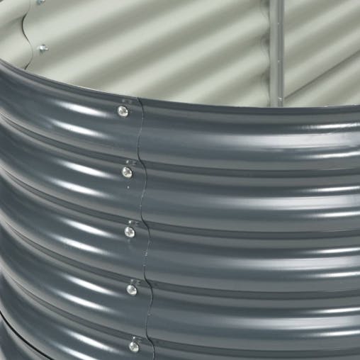 NNEVL Garden Raised Bed 240x80x81 cm Galvanised Steel Grey