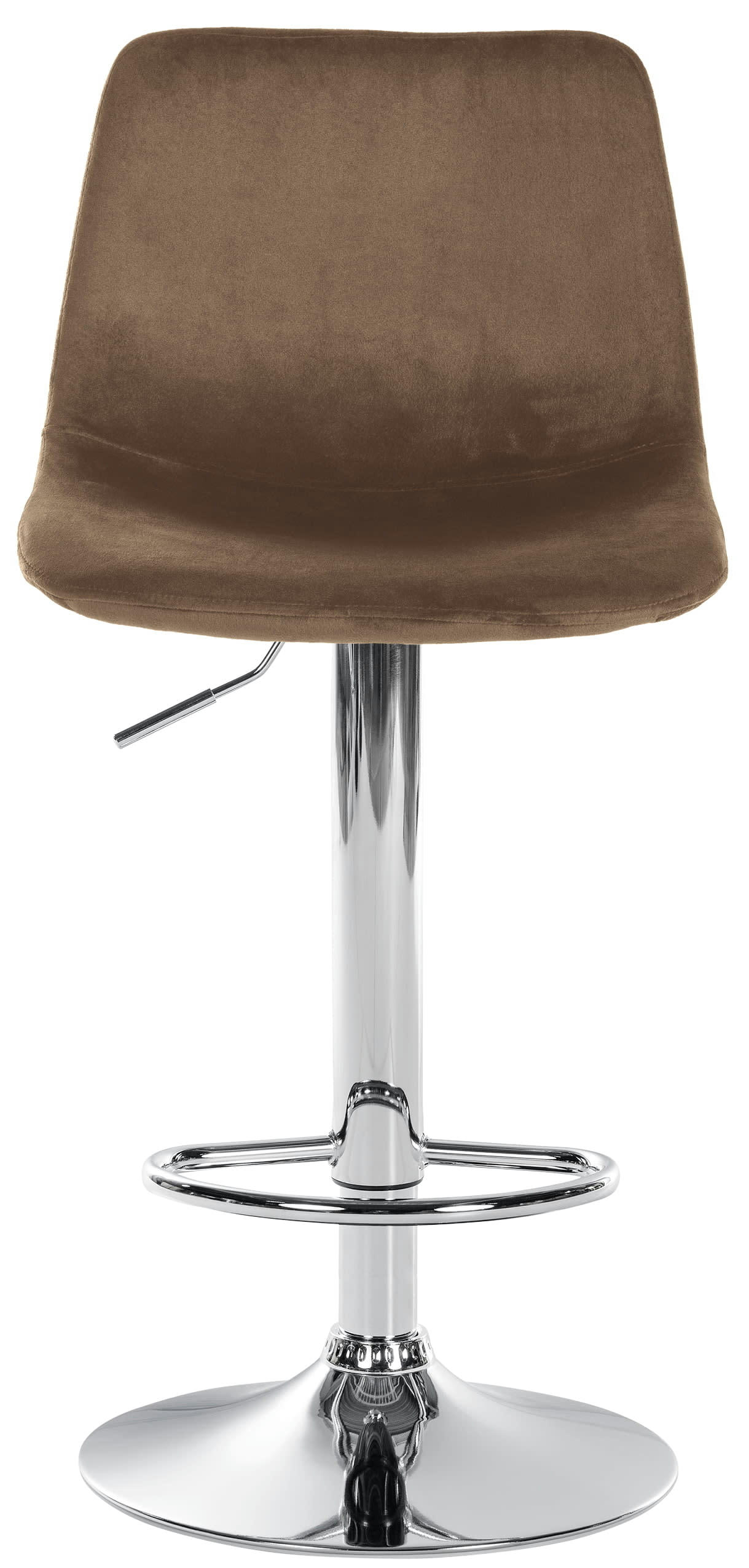 DIVO - Tabouret de bar velours ajustable pivotant velours Marron
