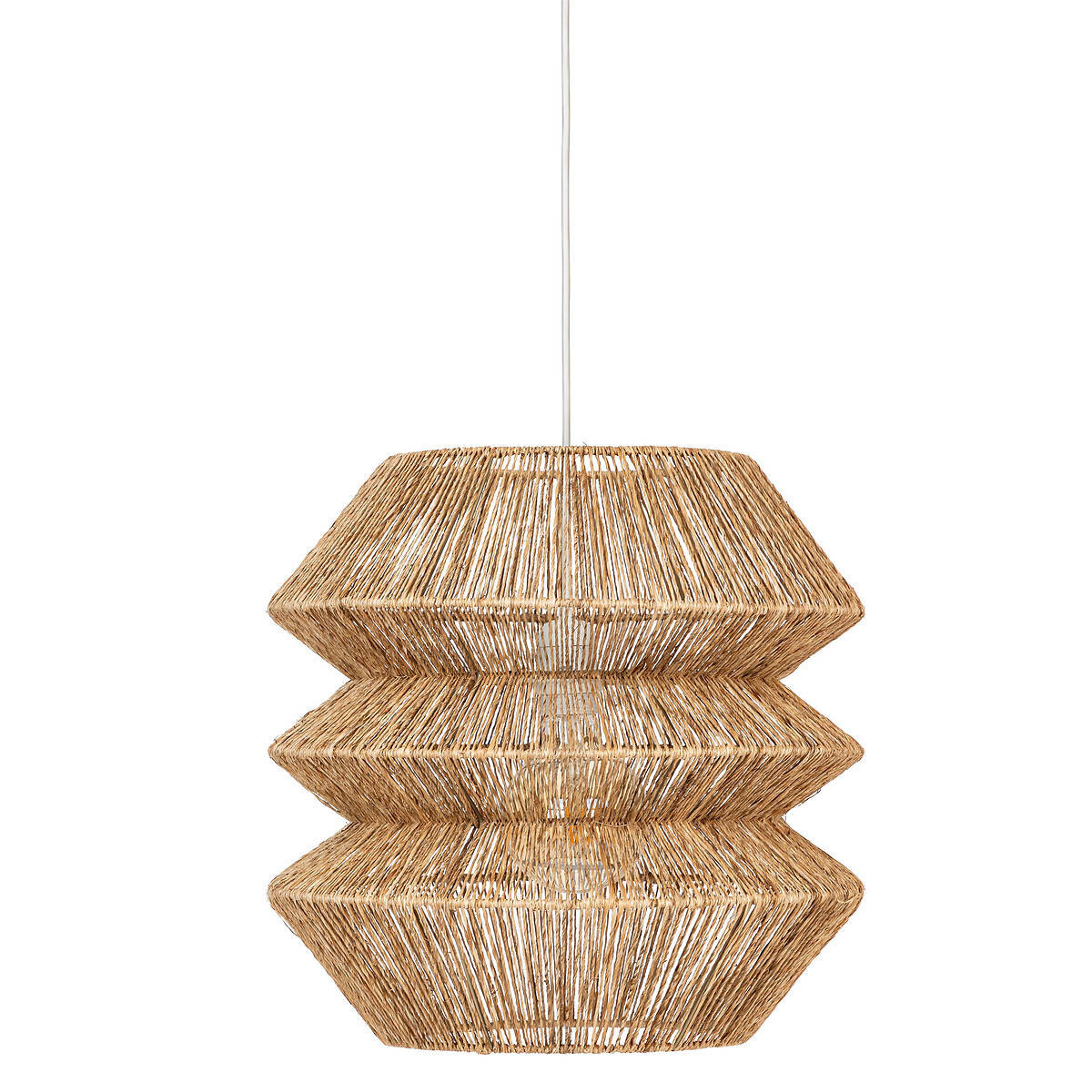 Lampa wisząca nad stół LIZA klosz z plecionki juta, Ø 38 cm