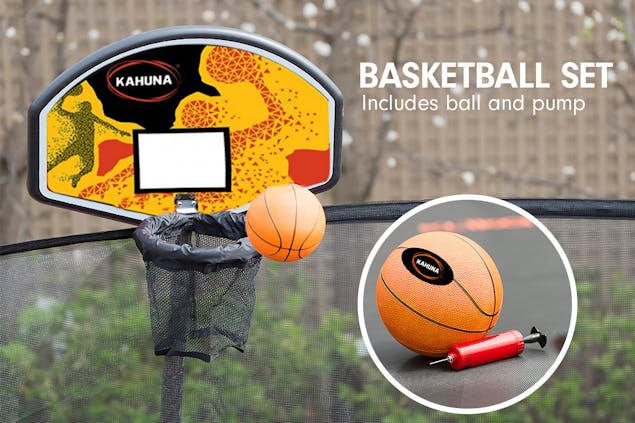 NNEDPE Kahuna Classic 6ft Trampoline with Basketball Set - Purple