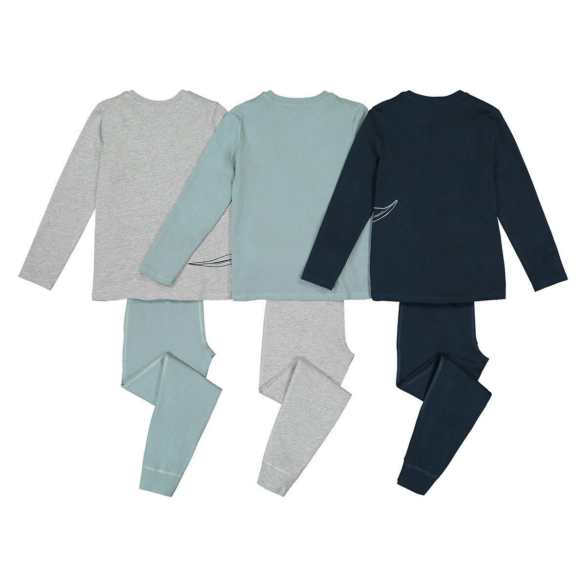 Lot de 3 pyjamas en coton imprimés dinosaures