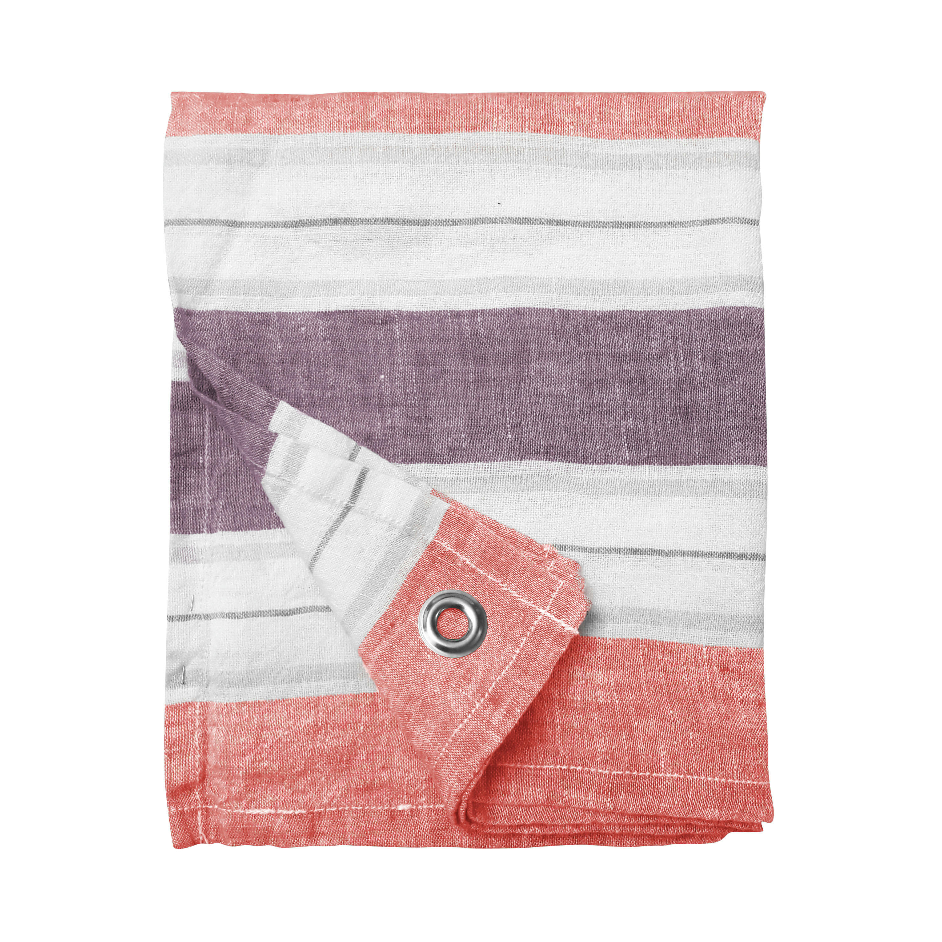 JEU DE RAYURES - Set de deux torchons en lin 47x70 cm Multicolore