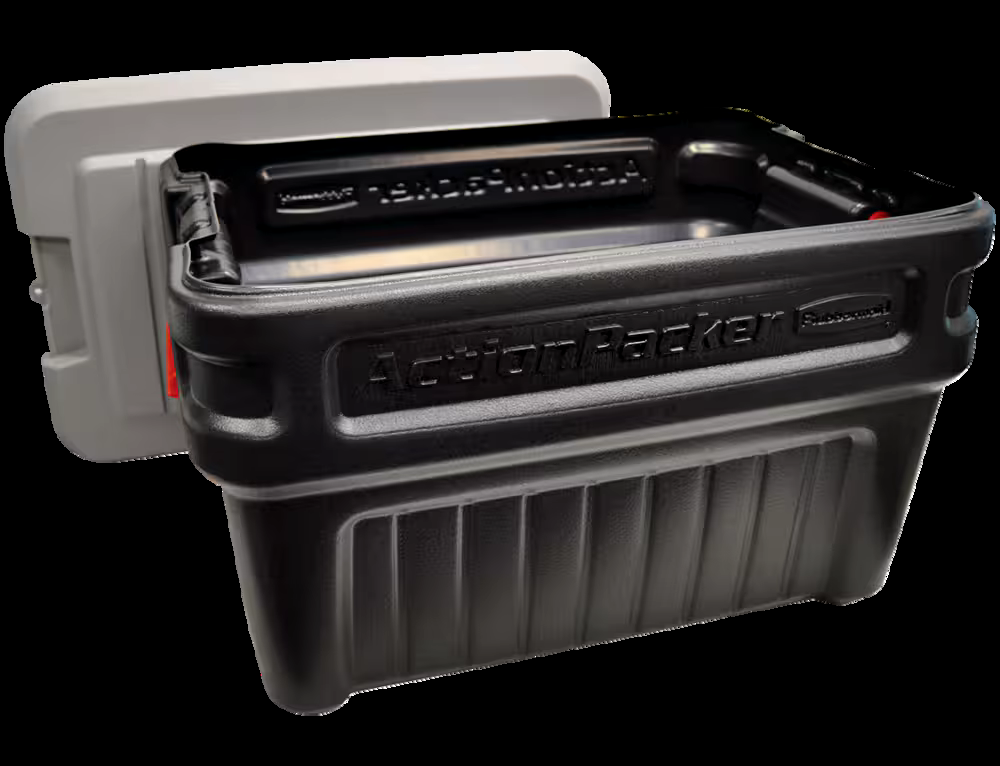Rubbermaid Action Packer Plastic Lockable Storage Container, Stackable & Recyclable, 90.8-L