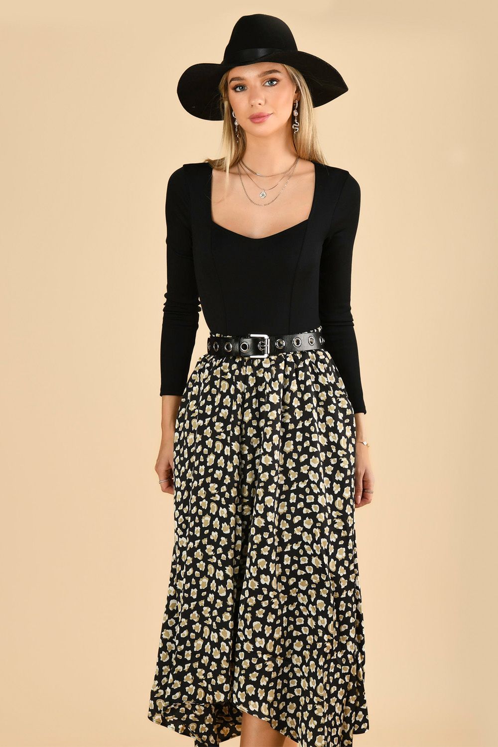 Jolie Moi Animal Print Hanky Skirt