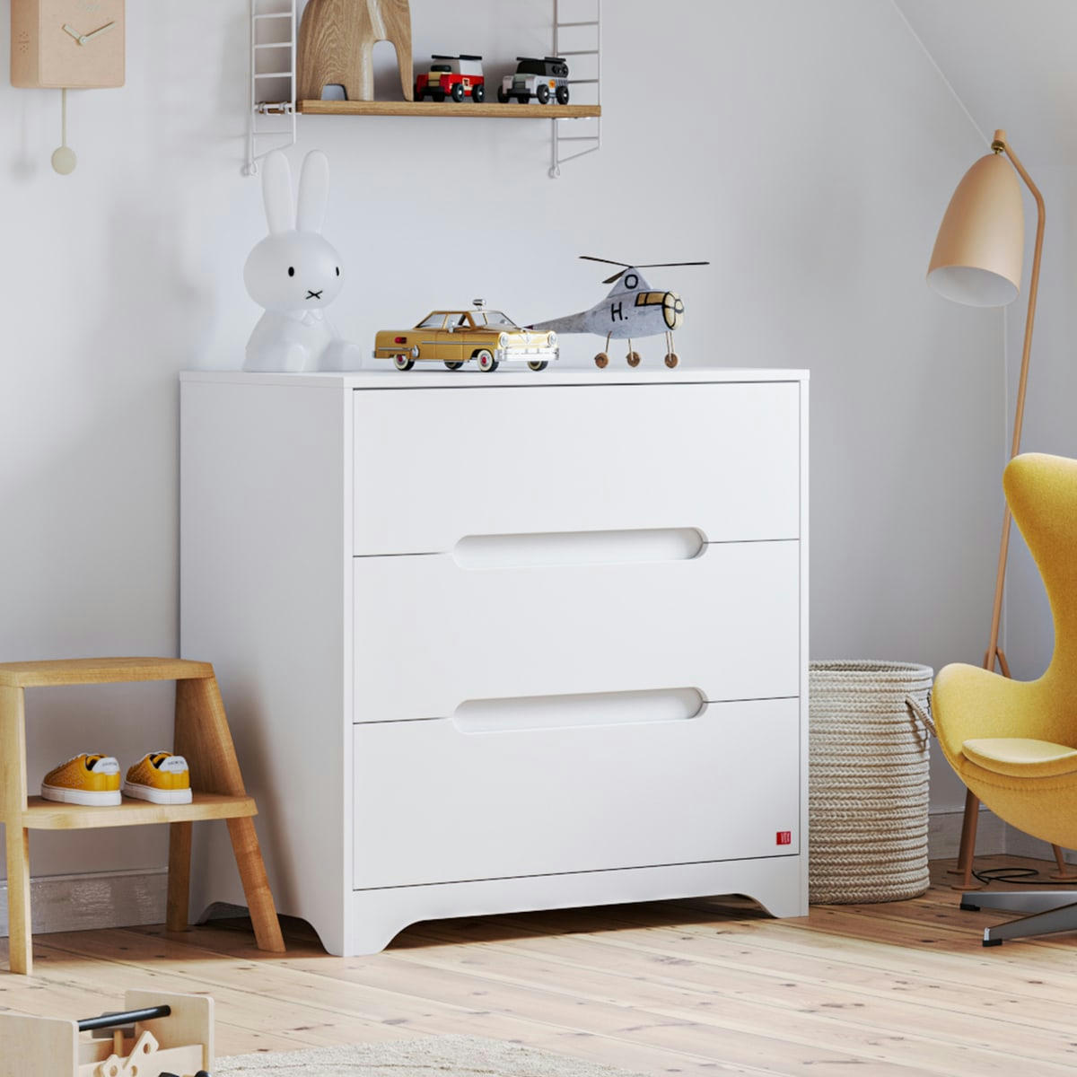 OVA - Commode 3 tiroirs blanc