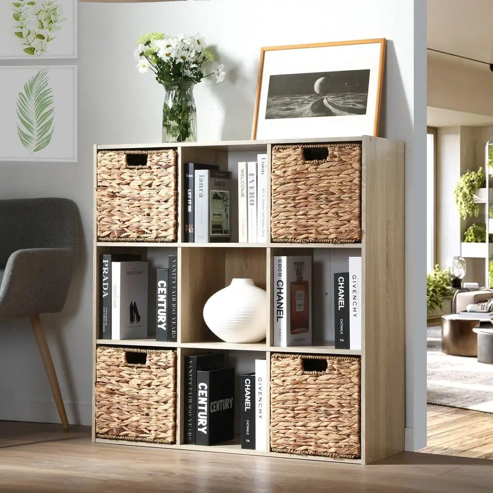 CALICOSY - Opbergrek - Licht hout - 92.5x92.5x29.5 cm