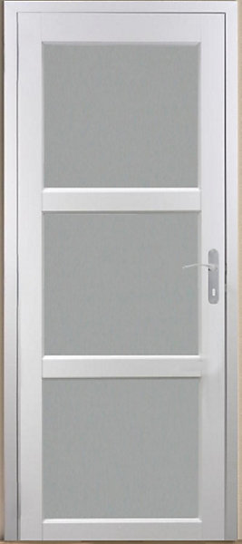Bloc Porte Kenya Blanc Vitre H204 X L83 Cm Côte Tableau P.gauche Gd Menuiseries