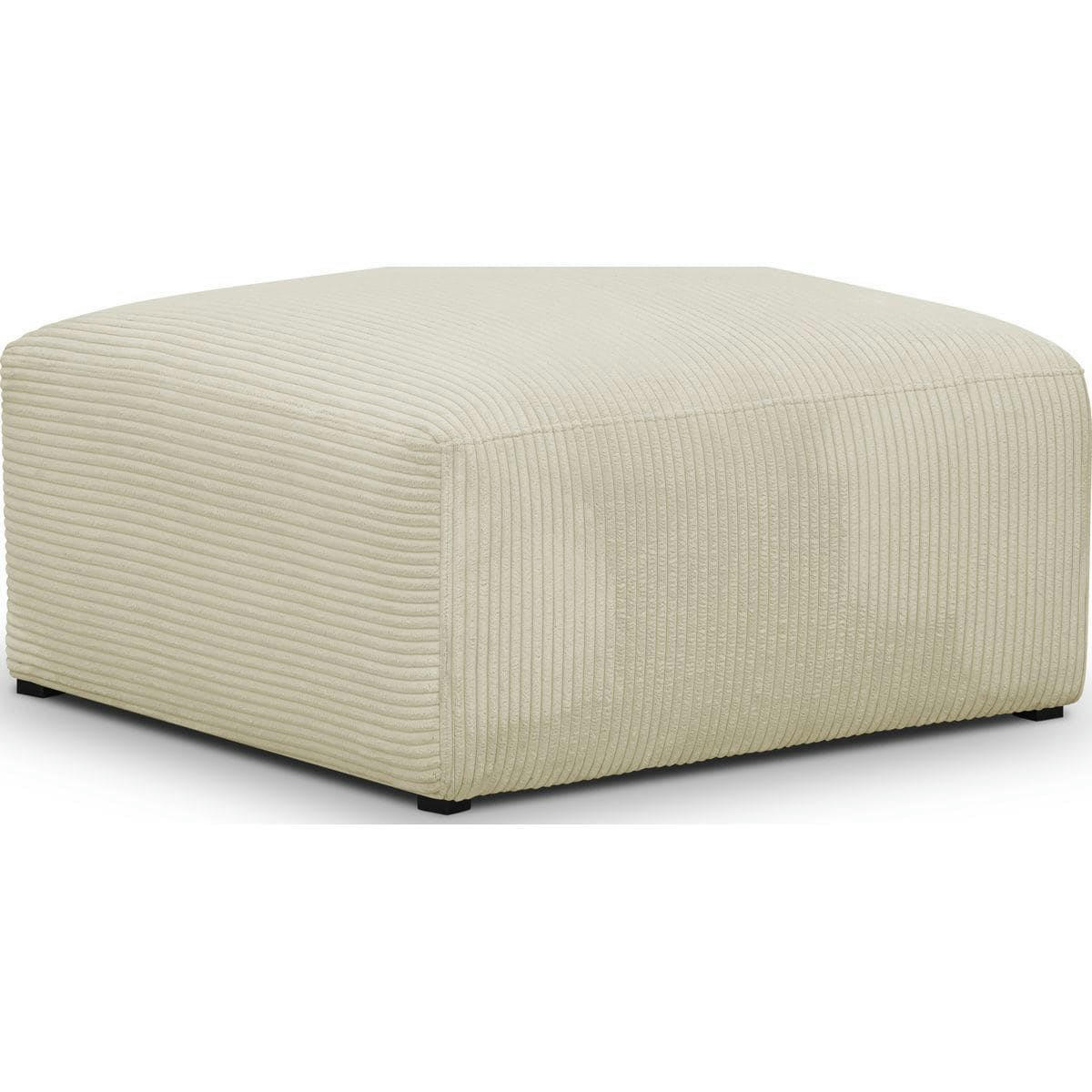 MODULO - Pouf / repose-pieds modulable en velours côtelé beige