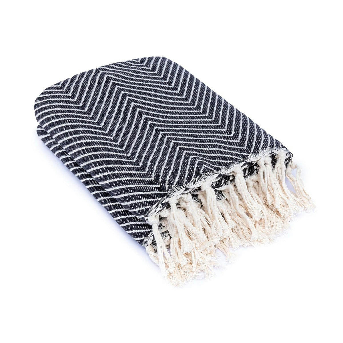 AMSTERDAM - Plaid coton  130x170 noir