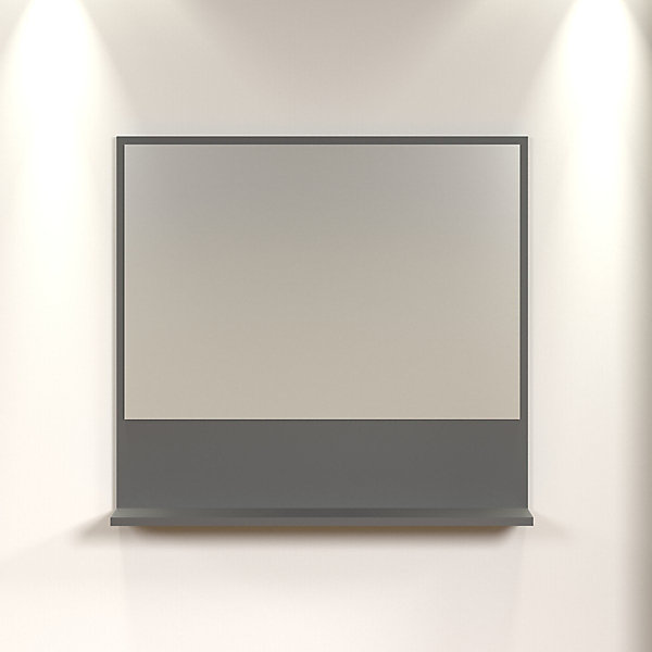 Miroir mural avec 1 tablette L80 cm - PUREBLISS