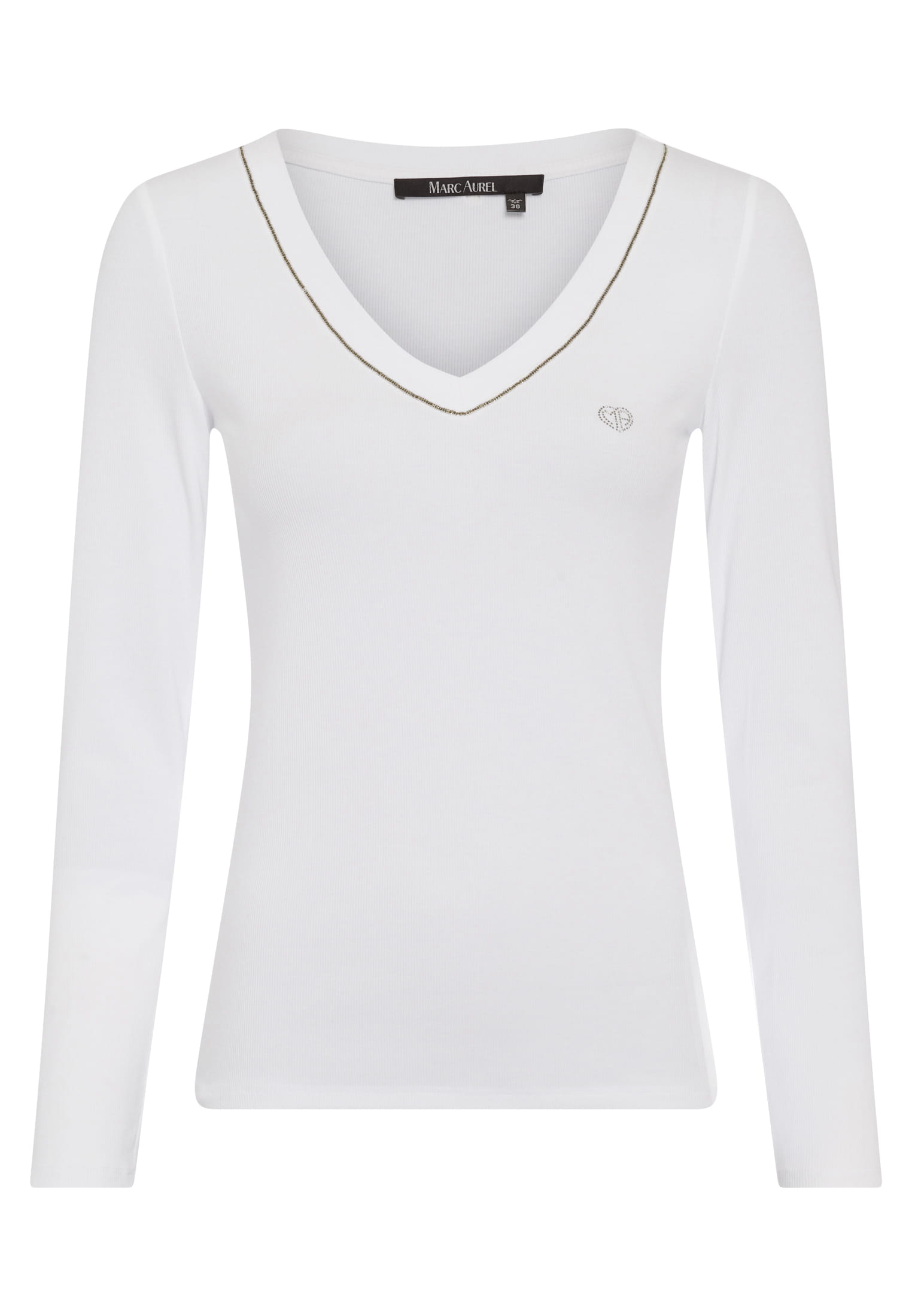 T-Shirt mit Schmuckketten-Detail