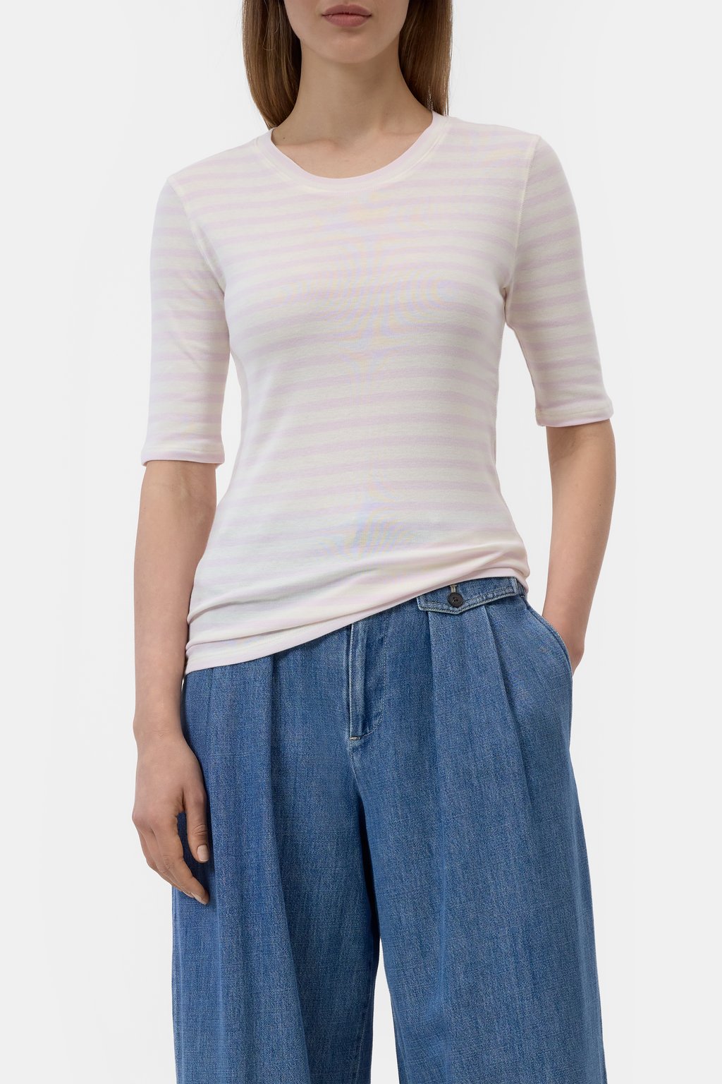 T-Shirt aus Baumwoll-Modal-Mix