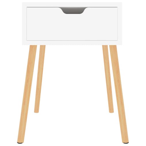 NNEVL Bedside Cabinet High Gloss White 40x40x56 cm Chipboard