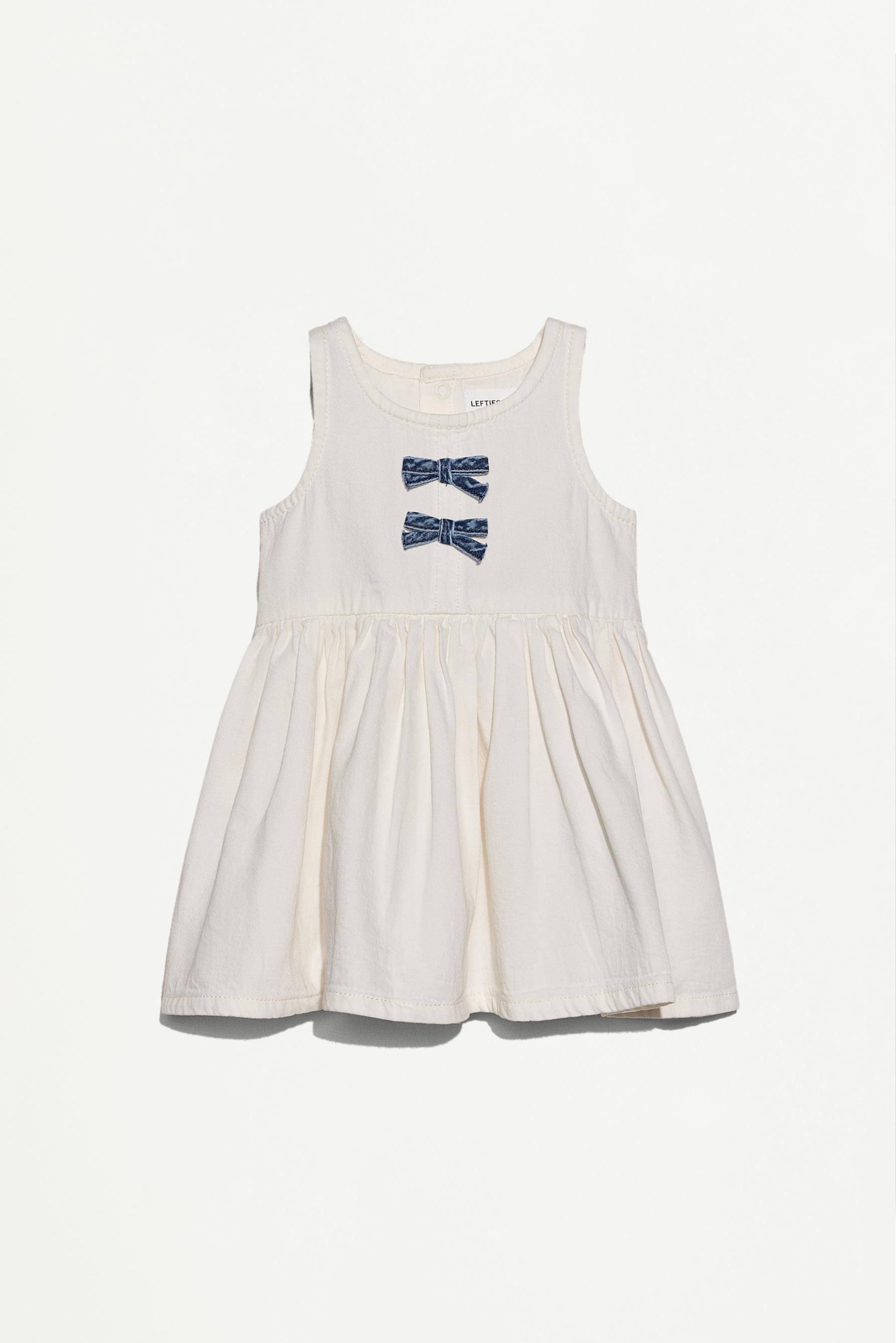 Vestido denim lazos