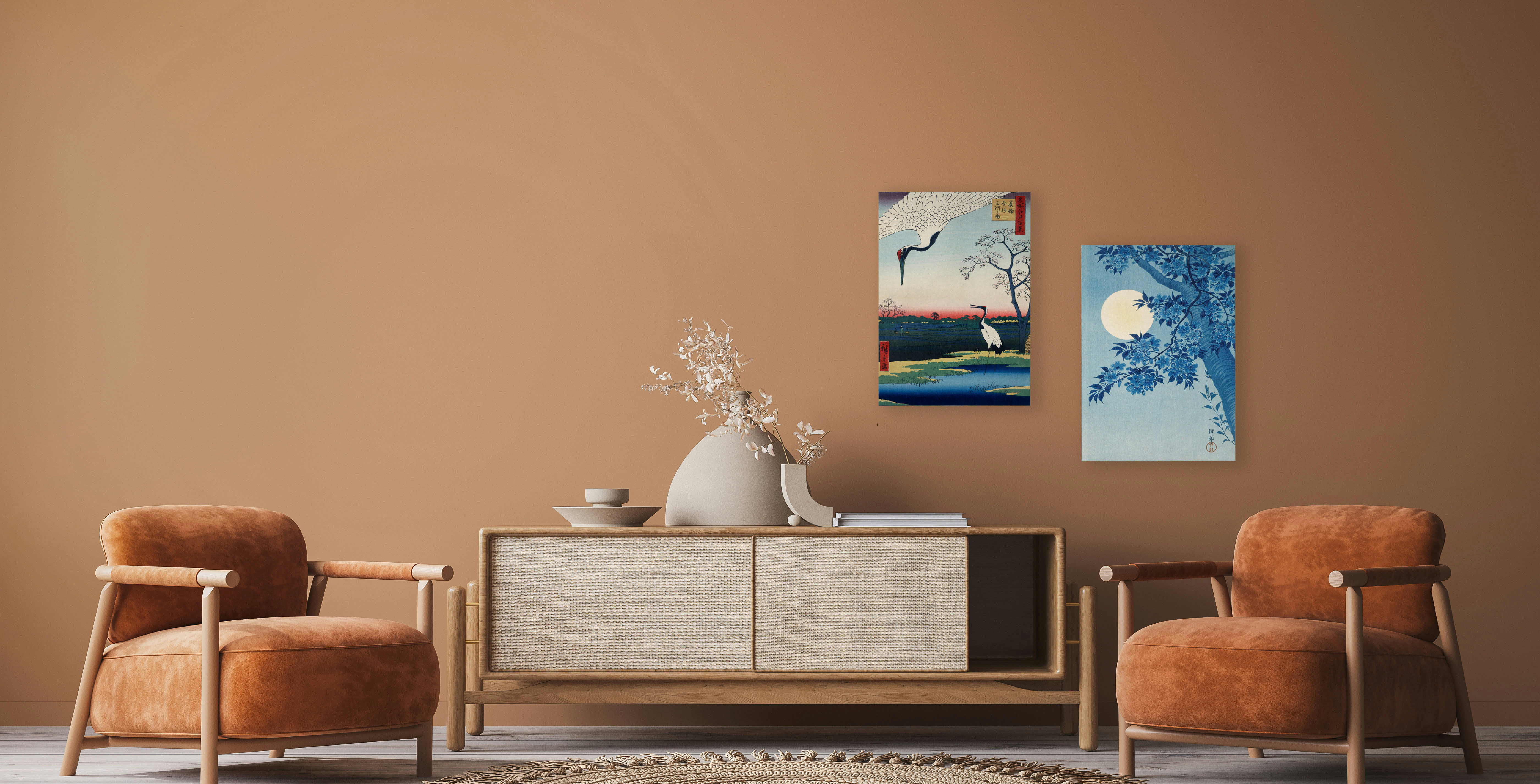 JAPANESSE NIGHT - Peinture sur toile 60x40 imprimé HD Nuit japonaise