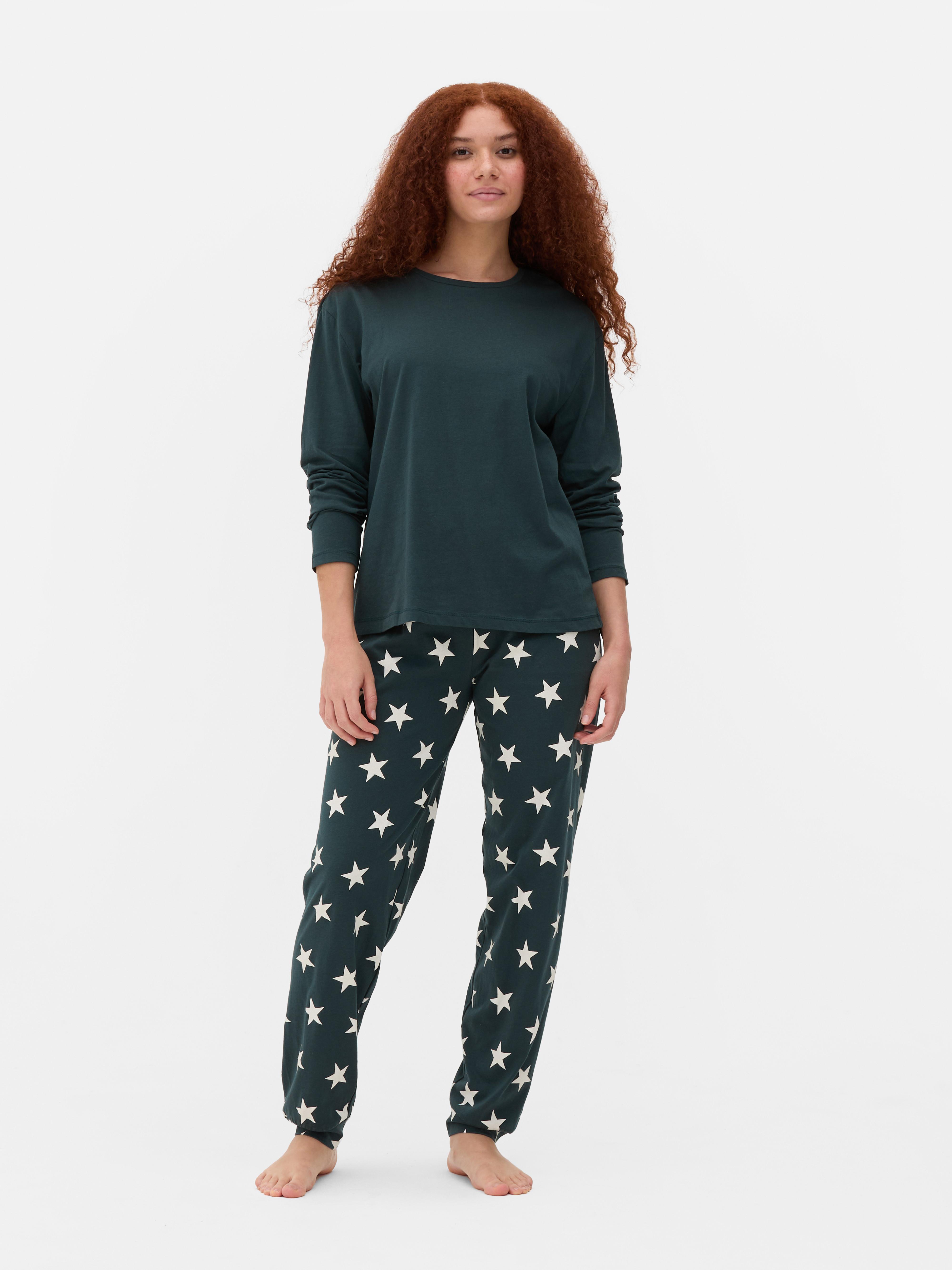 Printed Long Sleeve Pajama Set
