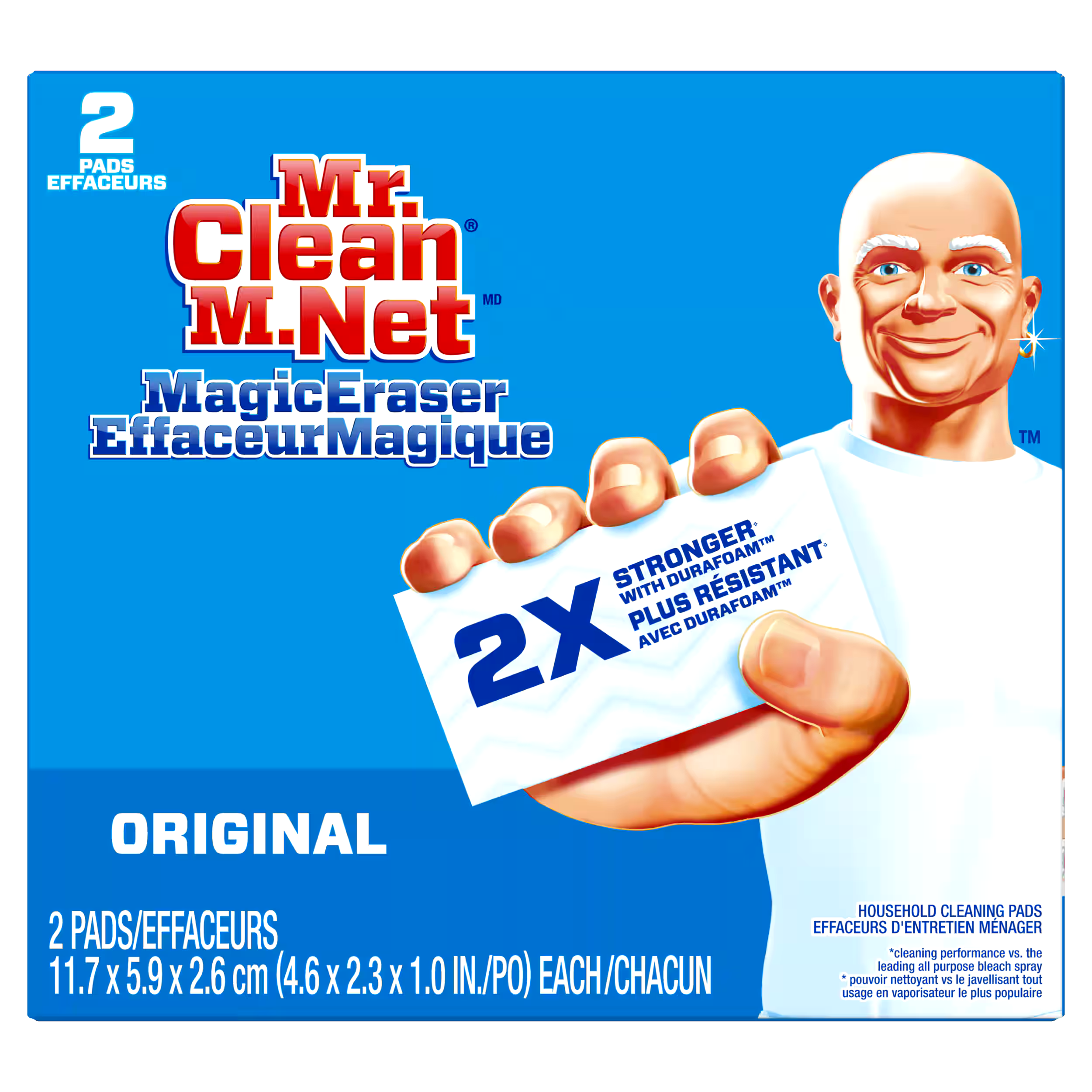 Mr. Clean Magic Eraser Original, Cleaning Pads with Durafoam, 2 count