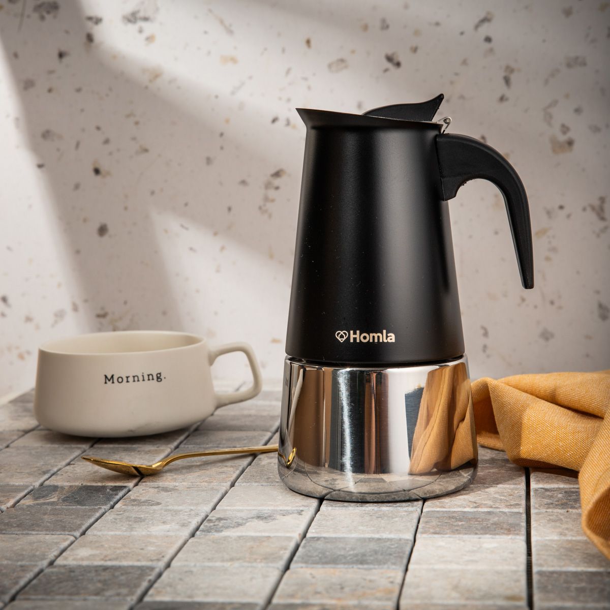 Kawiarka ASTAR MOKKA w kształcie dzbanka czarna 6 cups