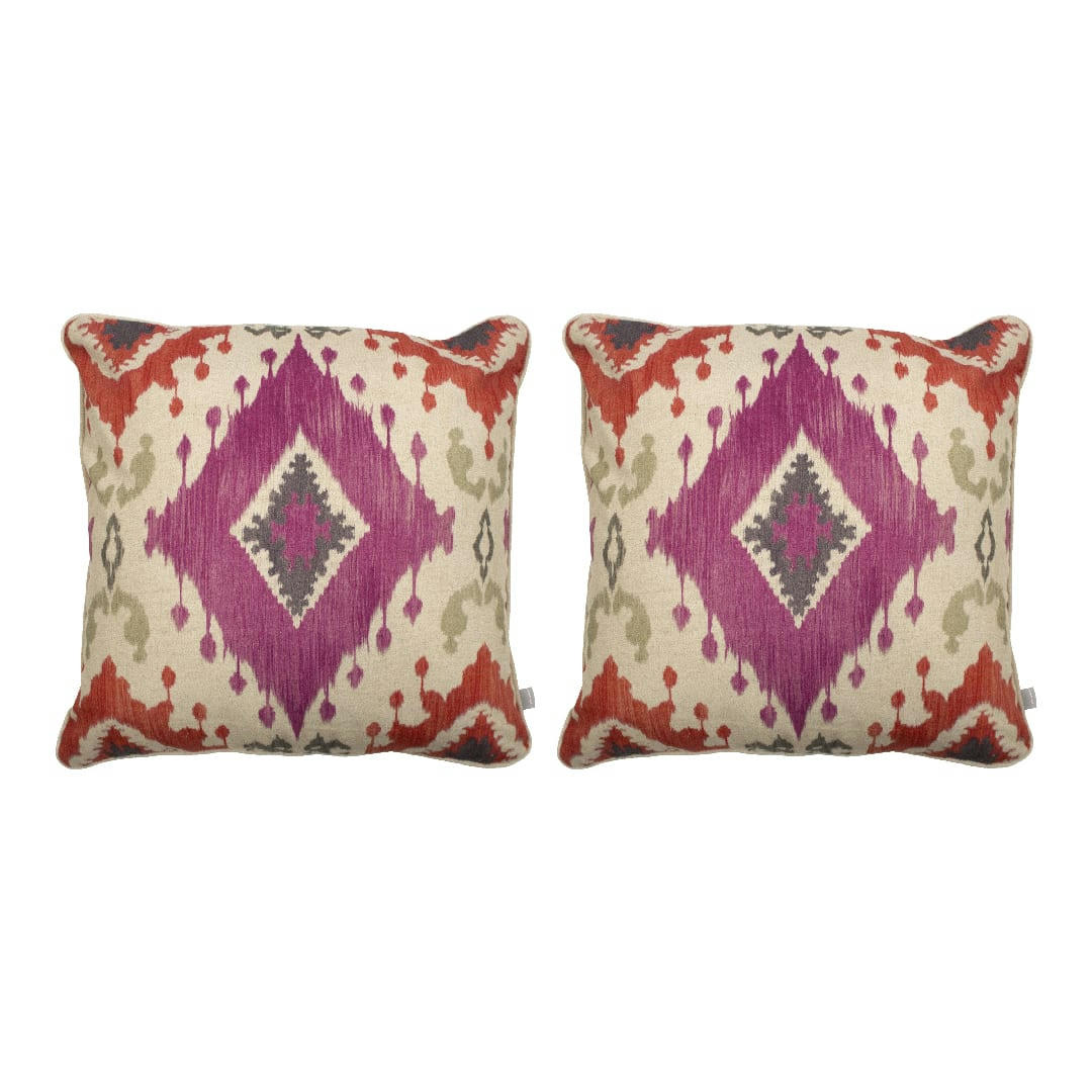 PORTIA MAXI - 2 Housses de cousins 50x50 cm fuchsia
