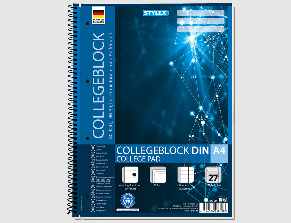 Spiralblock liniert