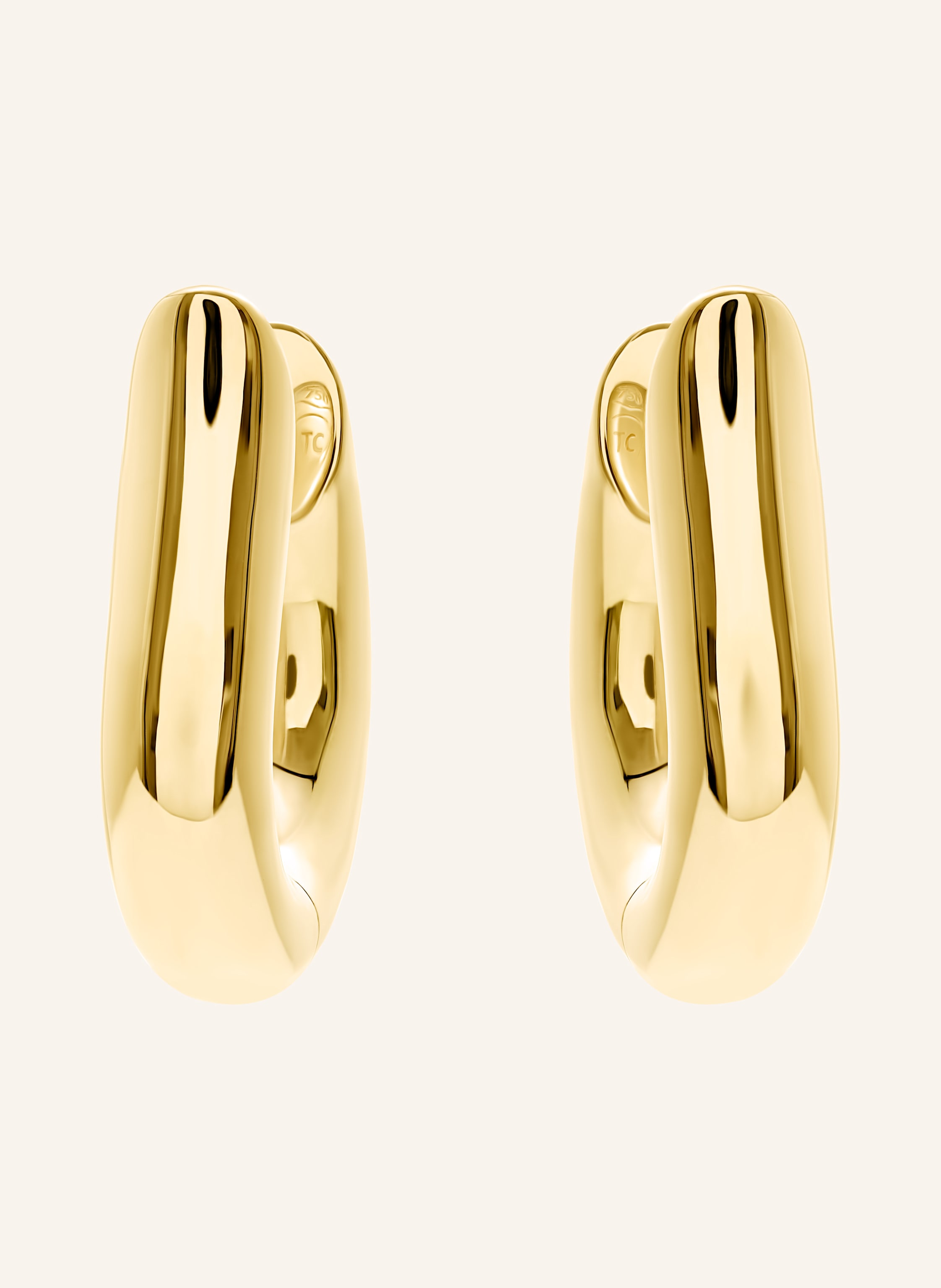 TAMARA COMOLLI Ohrstecker SIGNATURE OHRSTECKER HOOP MEDIUM 18K Gelbgold