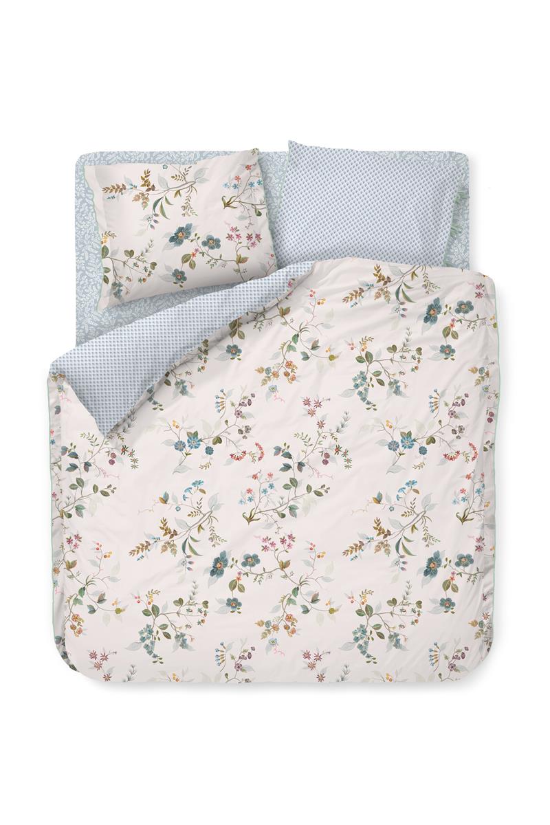 Pip Studio dekbedovertrek Kawai Flower - 240x200/220 cm - wit