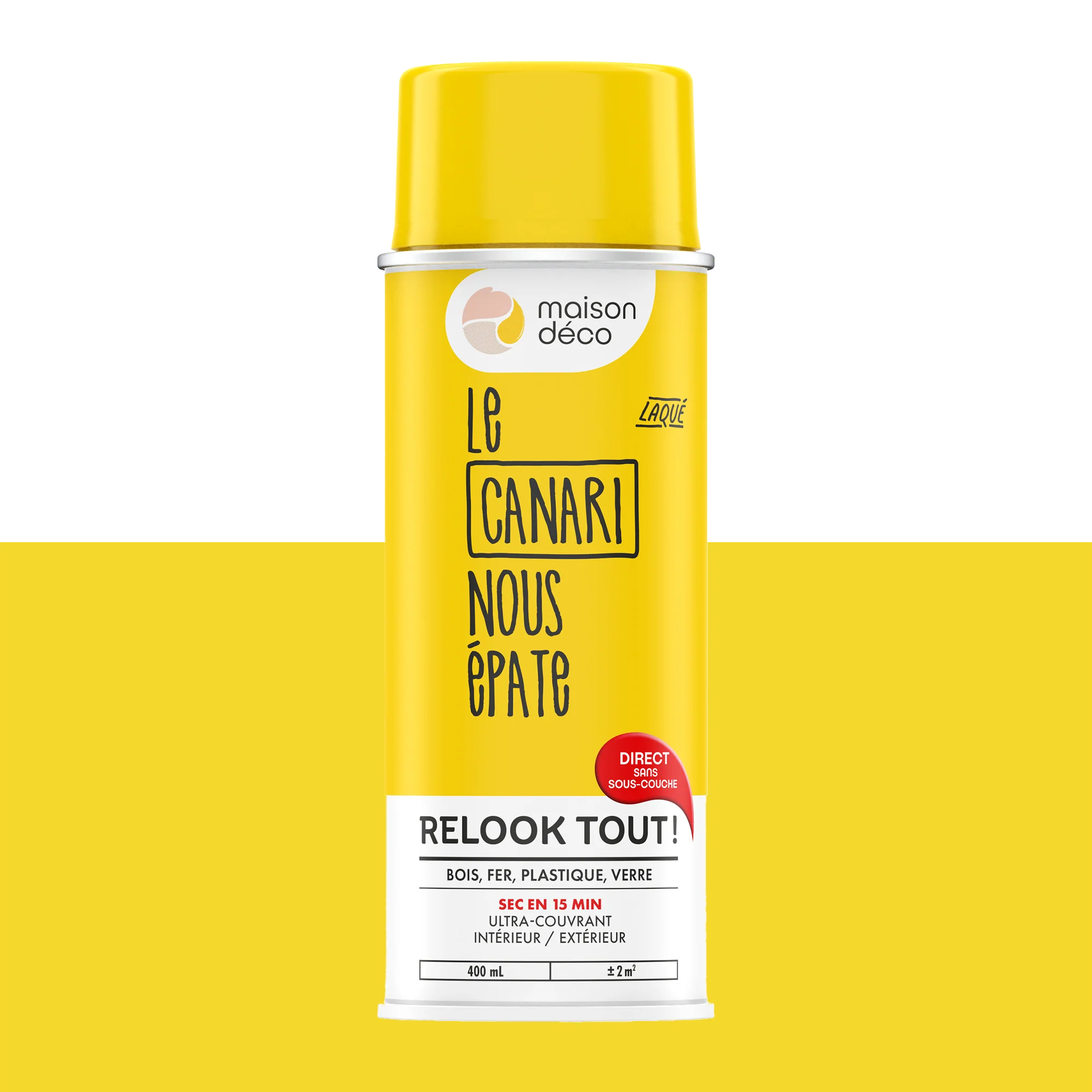 Relook tout aérosol Peinture Bombe de peinture canari Brillant 0,4 L
