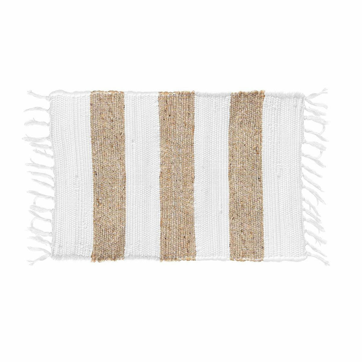 SAGANE - Tapis rectangle à franges 50x80cm