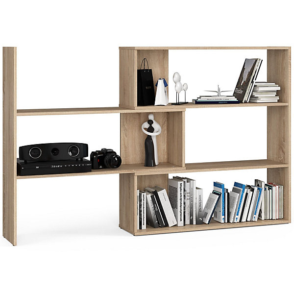 Bibliotheque mobile TWIST Chêne Sonoma 173,6 cm façade Chêne Sonoma 3 étagères 173,6x30x109,3 cm